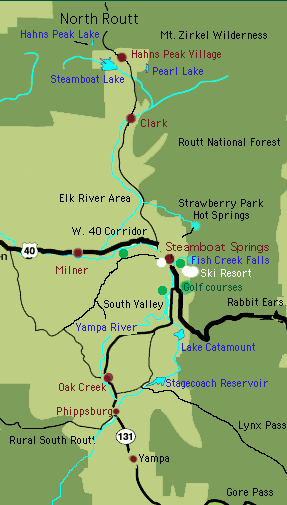 Steamboat Resort Properties area map Steamboat Springs real estate
